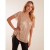 Angel Sleeve V Neck Sequin Top Angel Sleeve V Neck Sequin Top