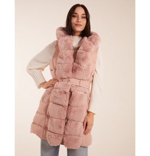 Faux Fur Detail Gilet Faux Fur Detail Gilet