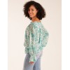 Butterfly Floral Print Gypsy Chiffon Blouse Butterfly Floral Print Gypsy Chiffon Blouse
