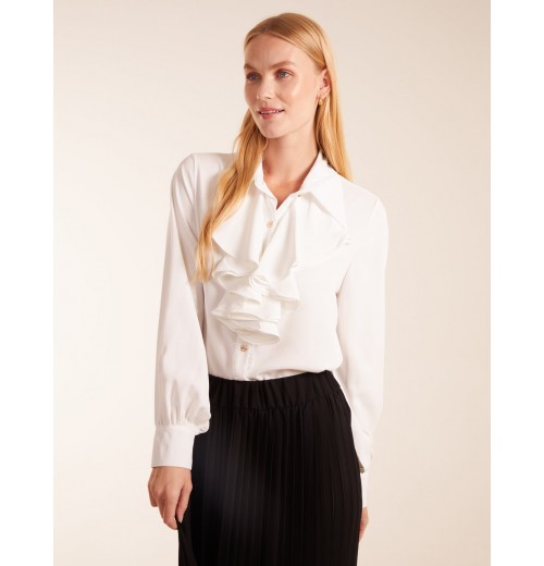 Ruffled Trim Flounce Sleeve Shirt Ruffled Trim Flounce Sleeve Shirt