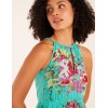 Keyhole Tie Neck Pleated Midi Dress Keyhole Tie Neck Pleated Midi Dress